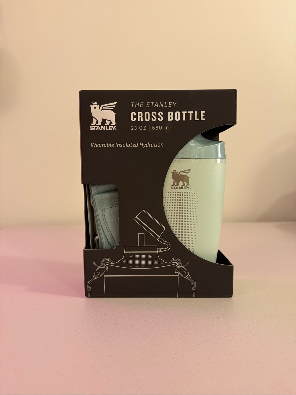*NIB* Stanley Cross Bottle 23 oz Insulated Bottle with Strap in “Mist” - Picture 2 of 7